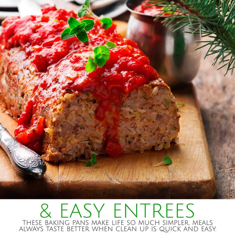 PLASTICPRO [1 Lb 10 Pack Disposable Loaf Pans Aluminum Tin Foil Meal Prep Bakeware - Cookware Perfect for Baking Cakes, Bread, Meatloaf, Lasagna 1 Pound 6'' X 3.75'' X 2'' - Image 4